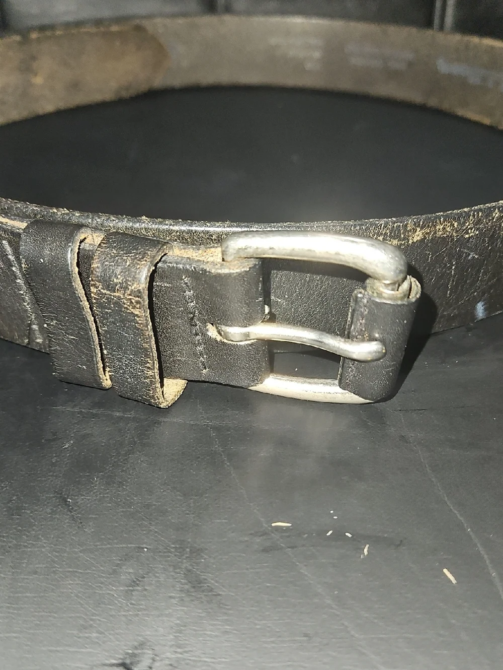 L.L. Bean Cowhide Black Leather Belt - Made in England Size 42
